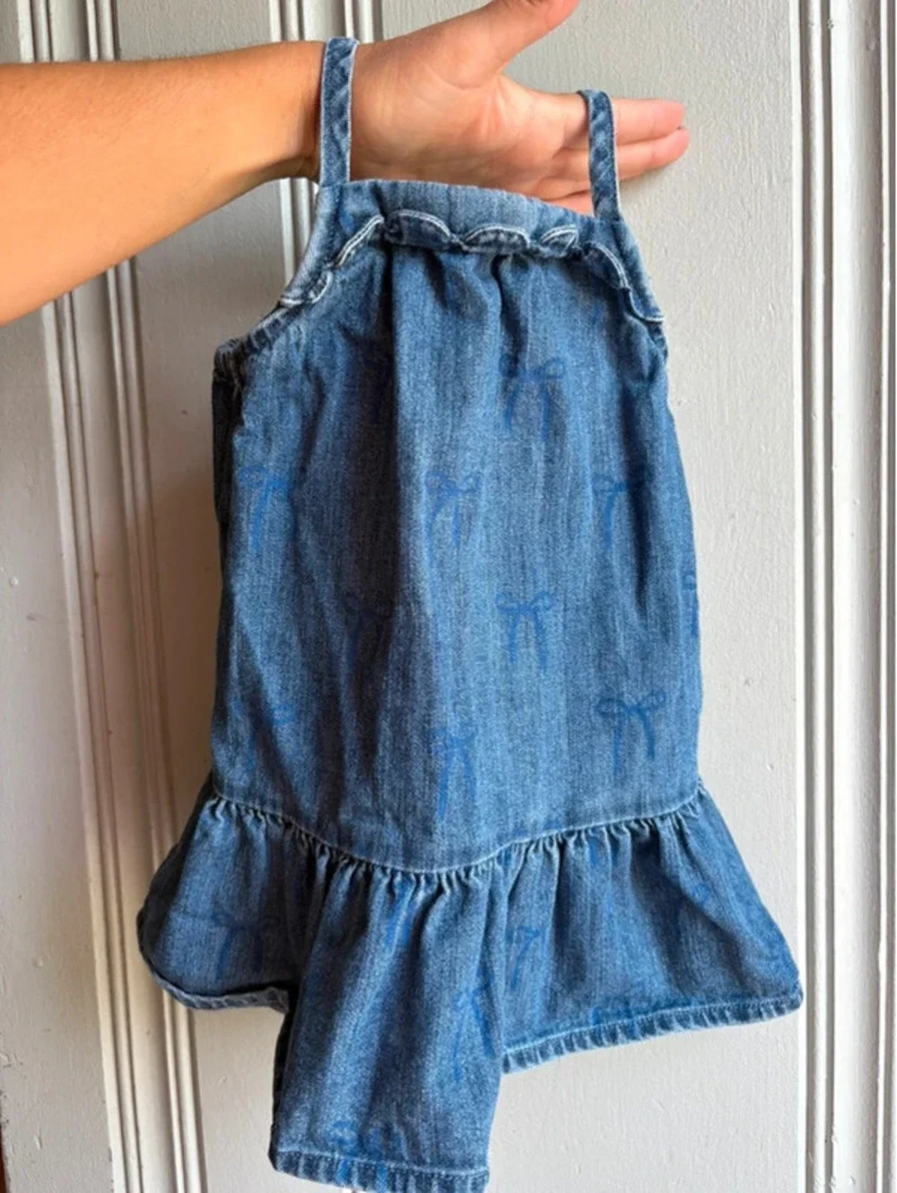 6/12M & 9/12M Baby Girls Denim Old Navy Dress & Cardigan